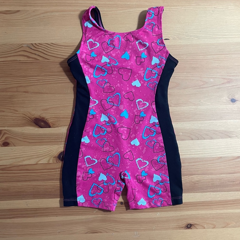 Danskin Freestyle Leotard Biketard Pink girls XS Extra Small Dance Gymnastics